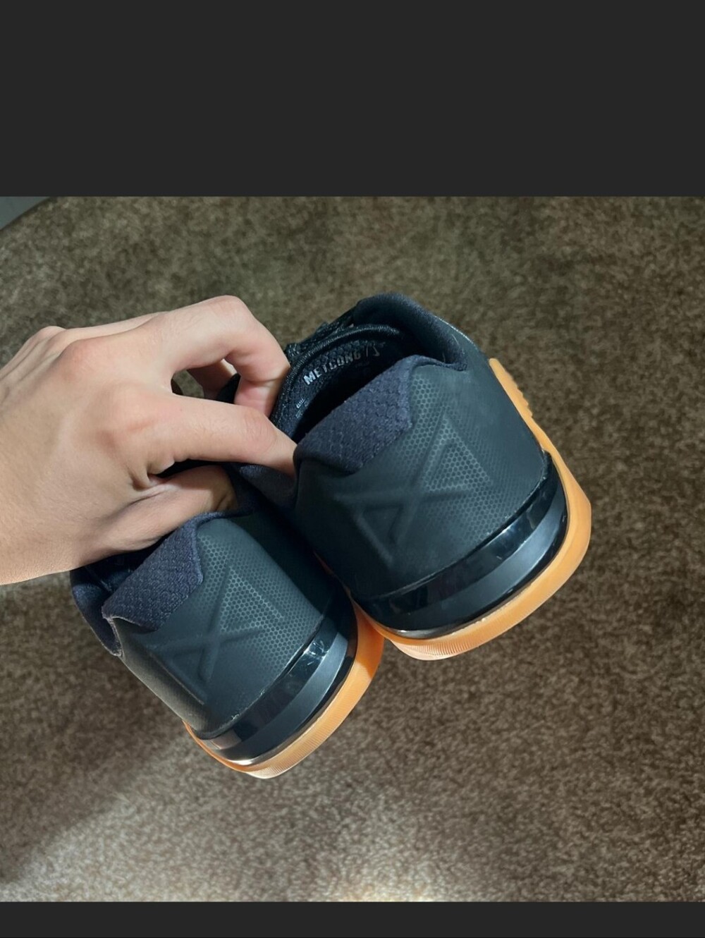 Nike Metcon 6 Custom Black/Gum 10.5 - Picture 2 of 4